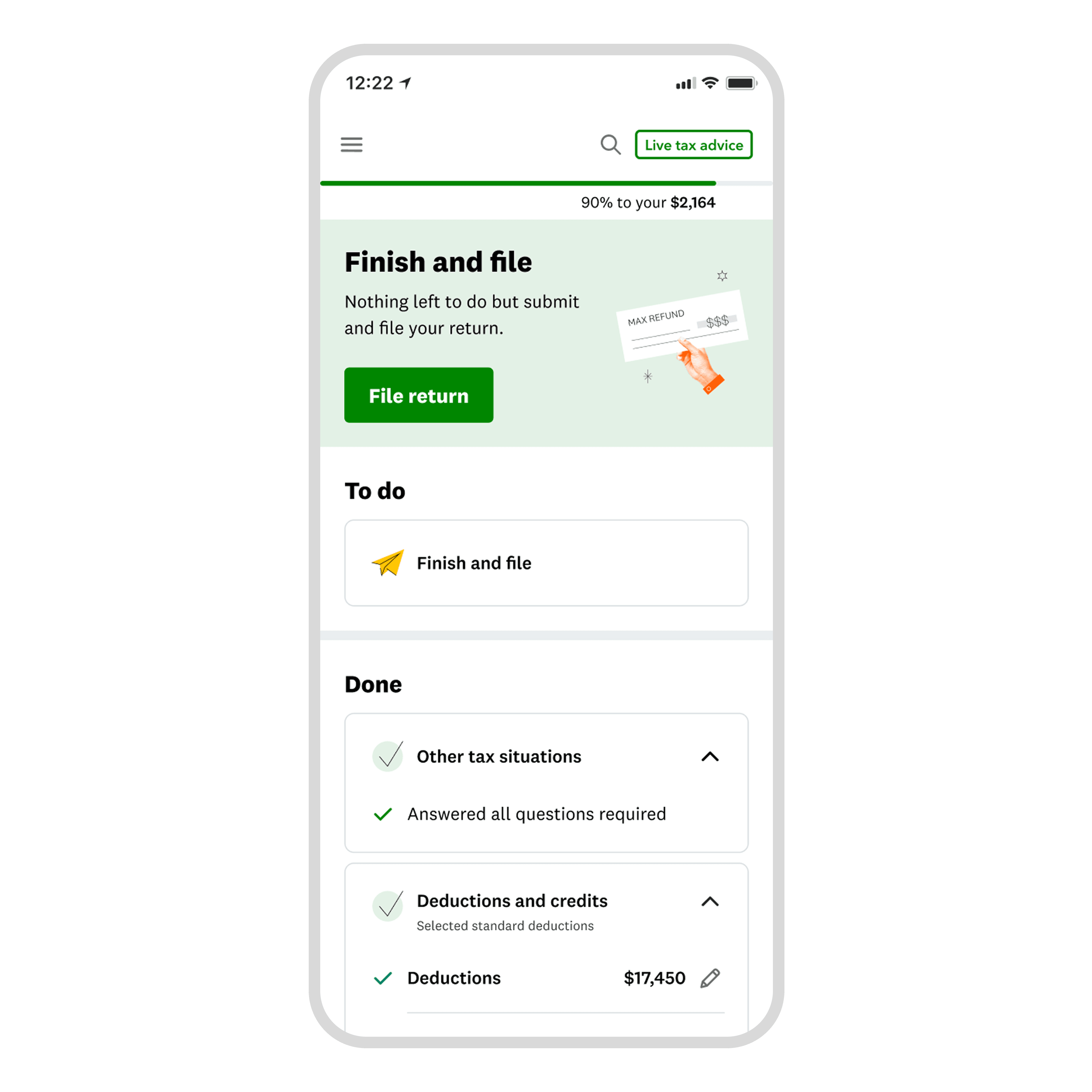 Tax Hub Finish and File